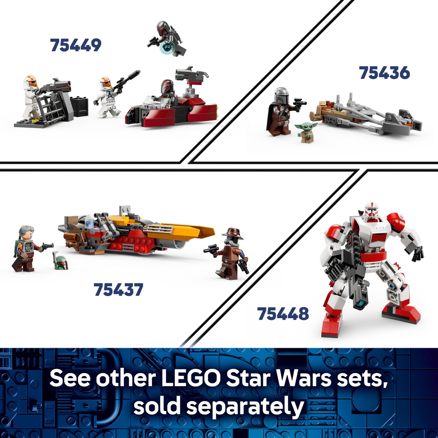 LEGO 75443 Star Wars Grogu's Homestead - Building Toy w/a Grogu Figure & Sorgan Frog, a Catapult & Blue Macarons