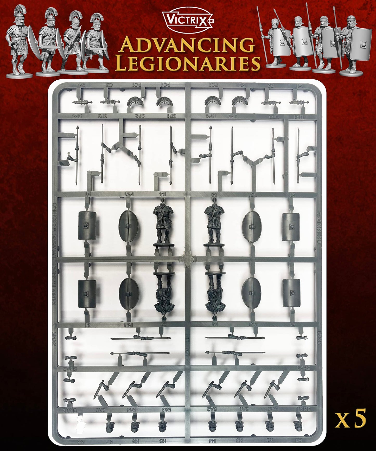 VICTRIX VXA025 - Early Imperial Roman Legionaries Advancing - 25 x 28mm Plastic Miniatures - Warriors of Antiquity