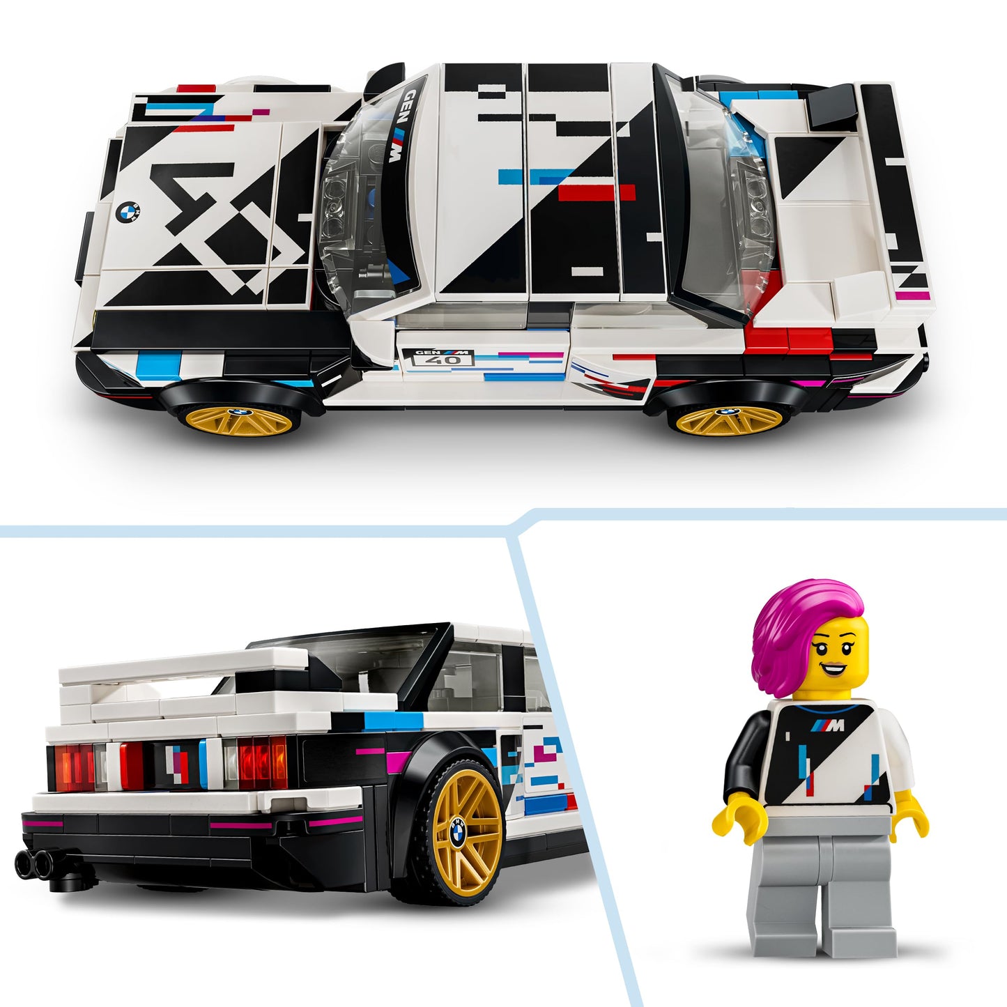 LEGO 77263 Speed Champions BMW M3 (E30) - Model Kit with Collectible Driver Minifigure