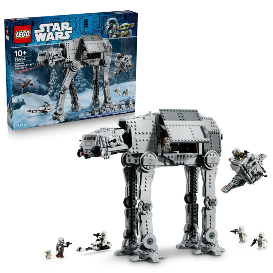 LEGO Star Wars 75454 Imperial Remnant AT-AT with INT-4 Toy - The Mandalorian and Grogu Model with Shuttle, Speeder Bike, 7 Minifigures