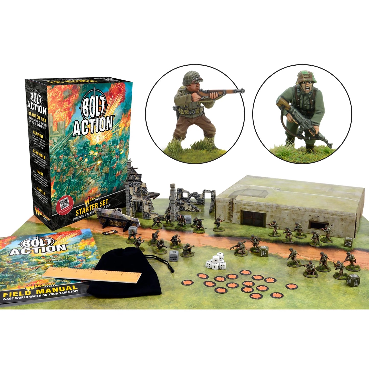 Warlord Games Bolt Action Starter Set - a 28mm World War 2 Strategy Tabletop Battle Game for 2 or more Players