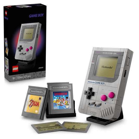 LEGO 72046 Super Mario Game Boy - Nintendo Display Model Kit with 2 Cartridges incl. Zelda, plus Lenticular Screens