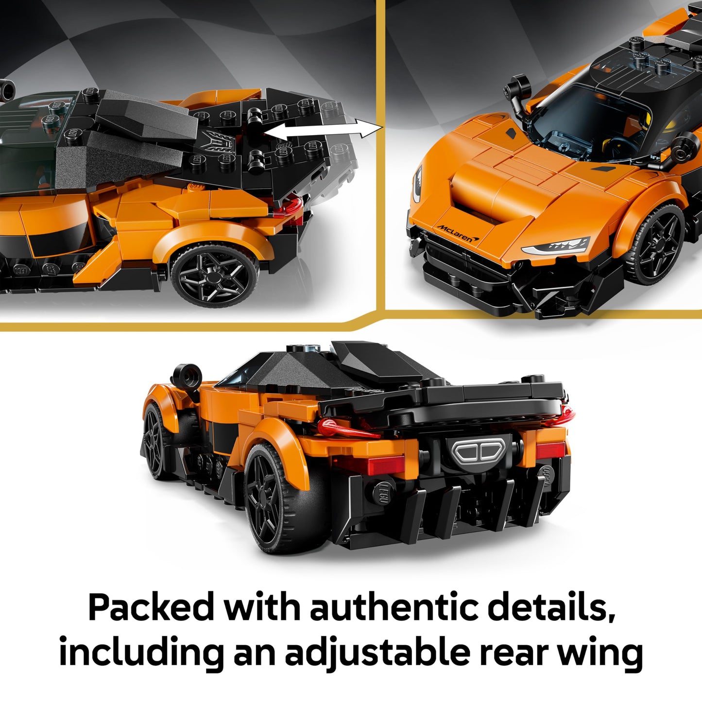 LEGO 77257 Speed Champions McLaren W1 Supercar Toy - Car Model Kit with Collectible Driver Minifigure