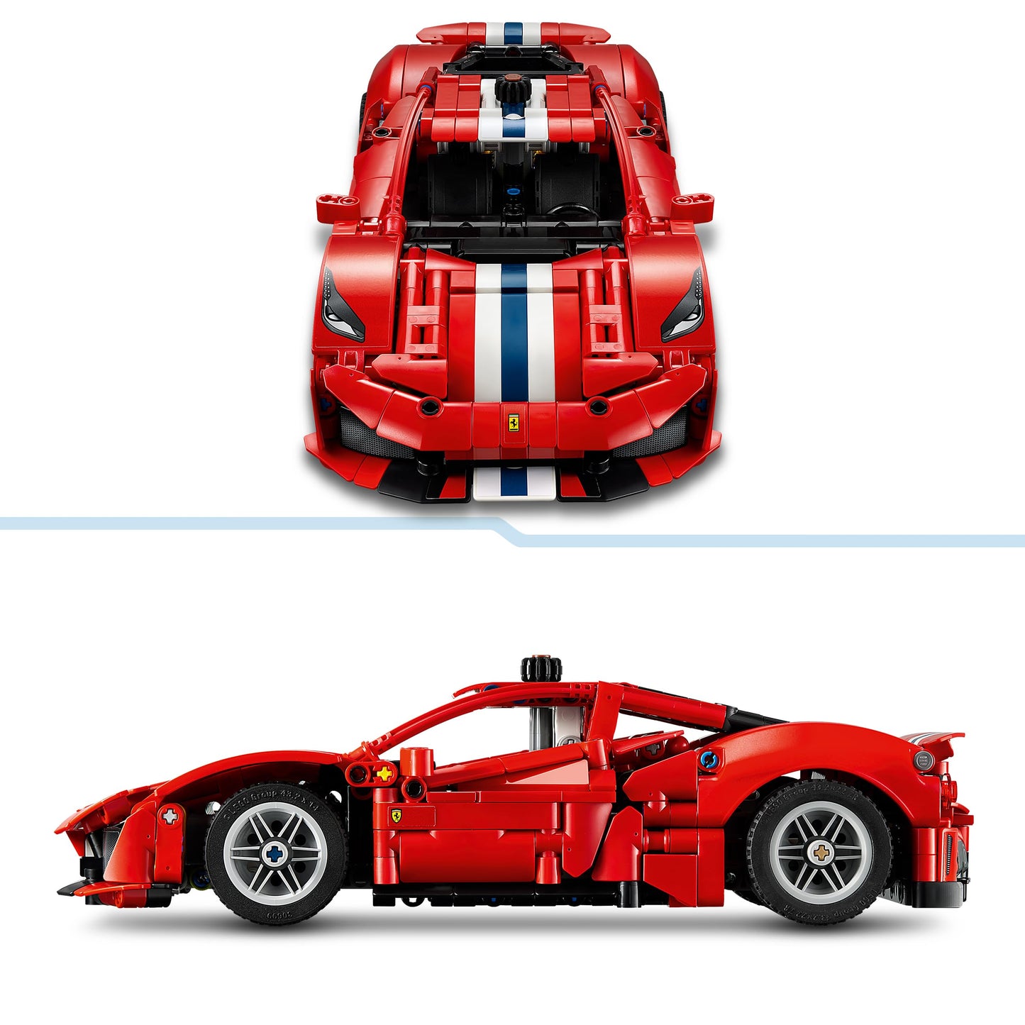 LEGO 42235 Technic Ferrari 488 PISTA Car Toy - Model Kit with V8 Engine, Steering & Differential