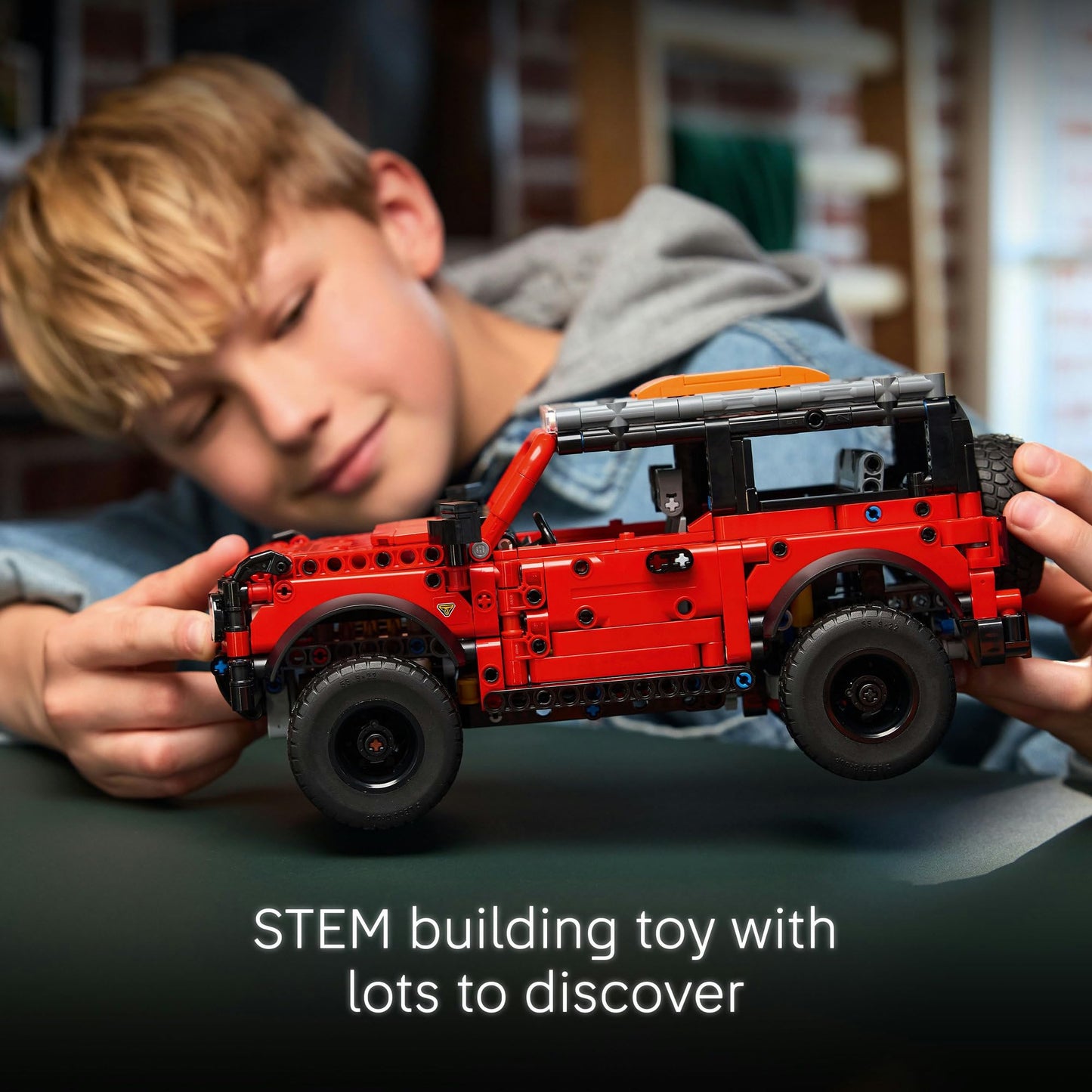 LEGO 42213 Technic Ford Bronco SUV Off Road Car Toy - Model Kit with Opening Doors, V6 Engine, Suspension & Steering