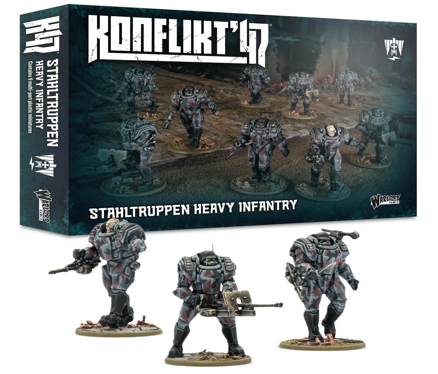 Konflikt 47' Stahltruppen Heavy Infantry - Axis Miniatures - 28mm Scale - Warlord Games