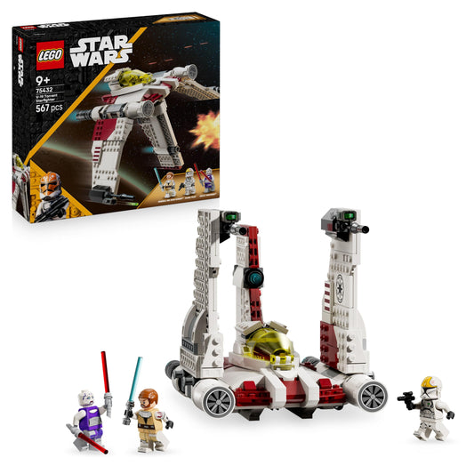 LEGO Star Wars 75432 V-19 Torrent Starfighter Building Toy - 3 Minifigures incl. Obi Wan Kenobi & Asajj Ventress with Lightsabers
