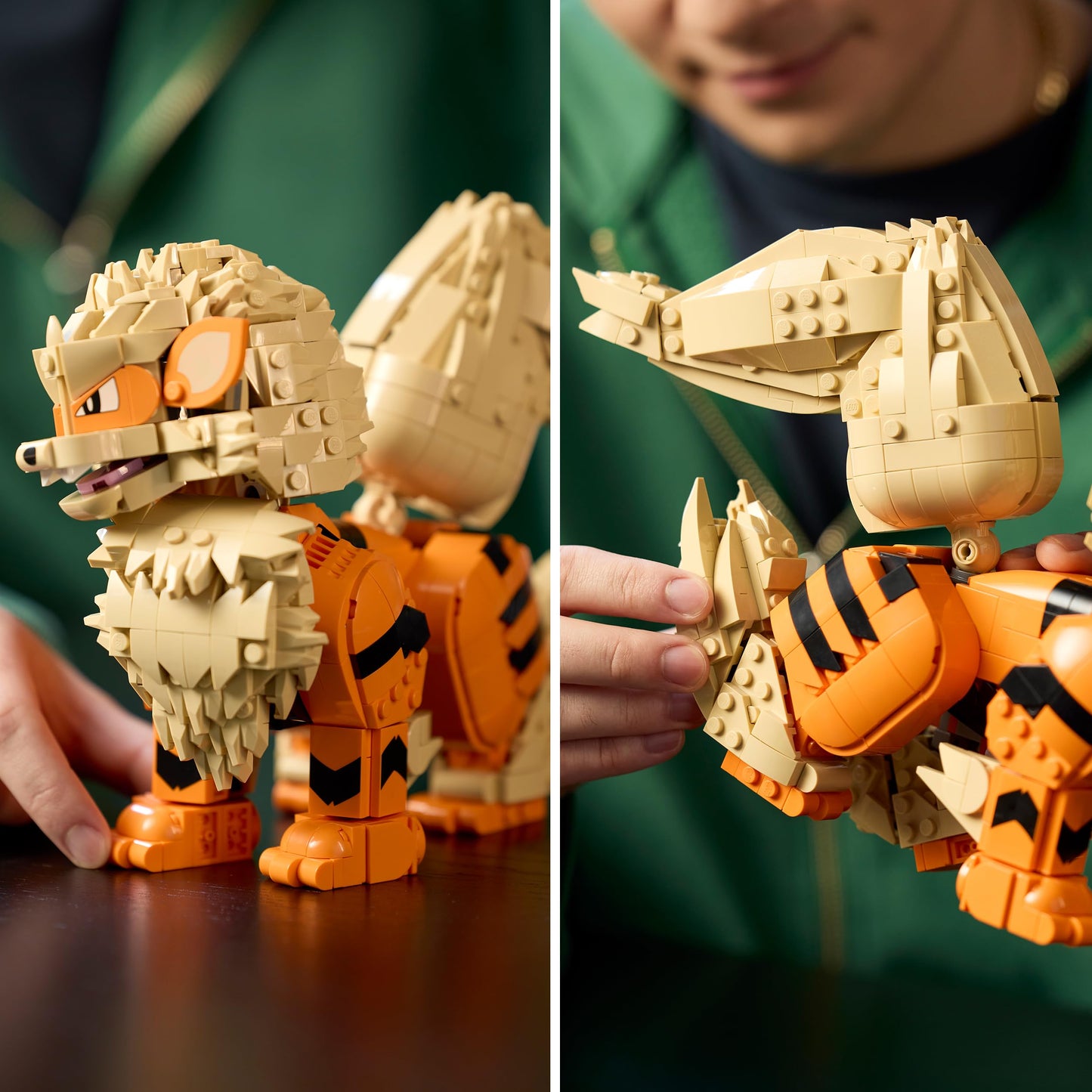 LEGO 72160 Pokémon Arcanine Figure - Building Set for Adults - Anime Model Kit with Posable Tail, Legs & Head