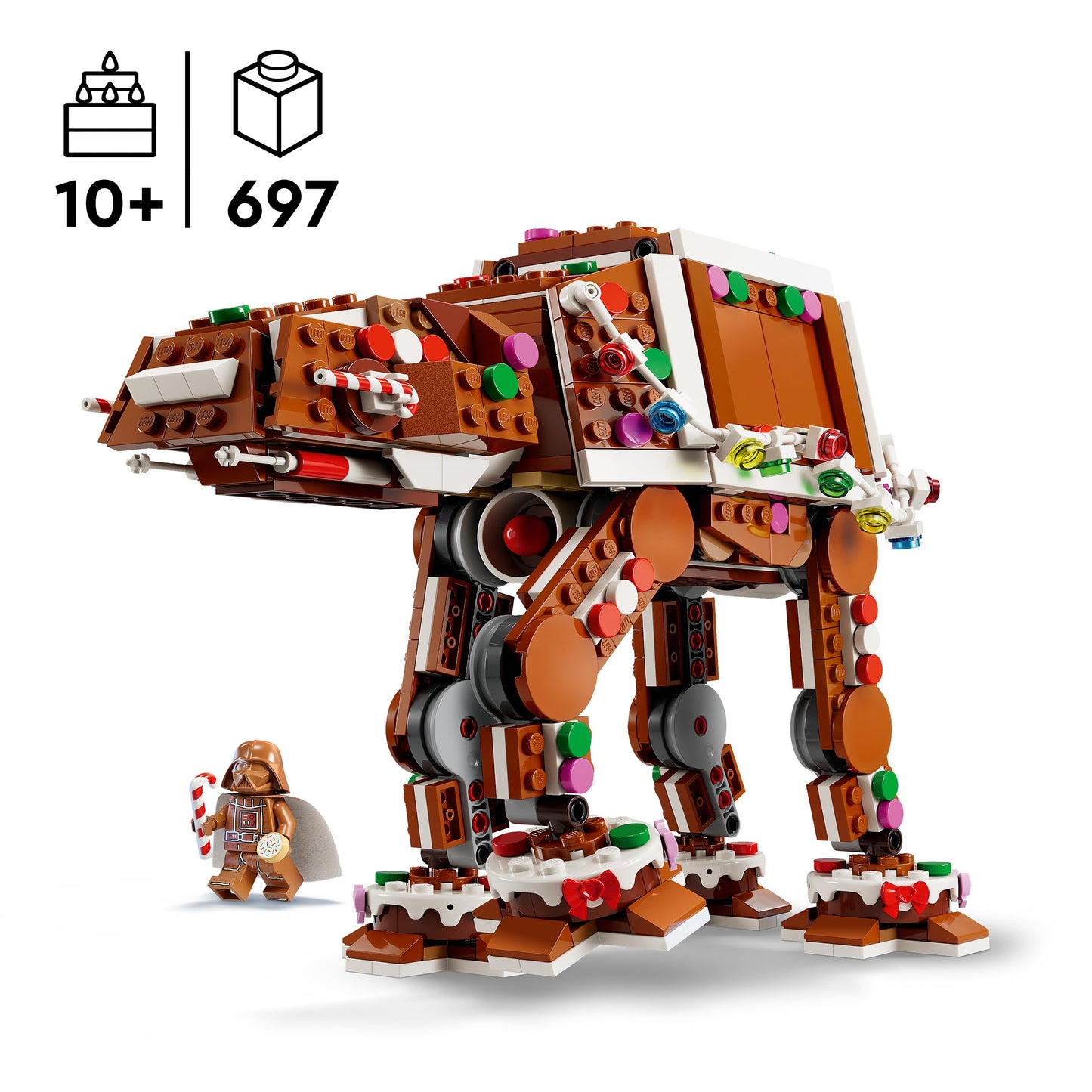 LEGO 40806 Star Wars Gingerbread AT-AT Walker incl. Darth Vader Minifigure with Lightsaber
