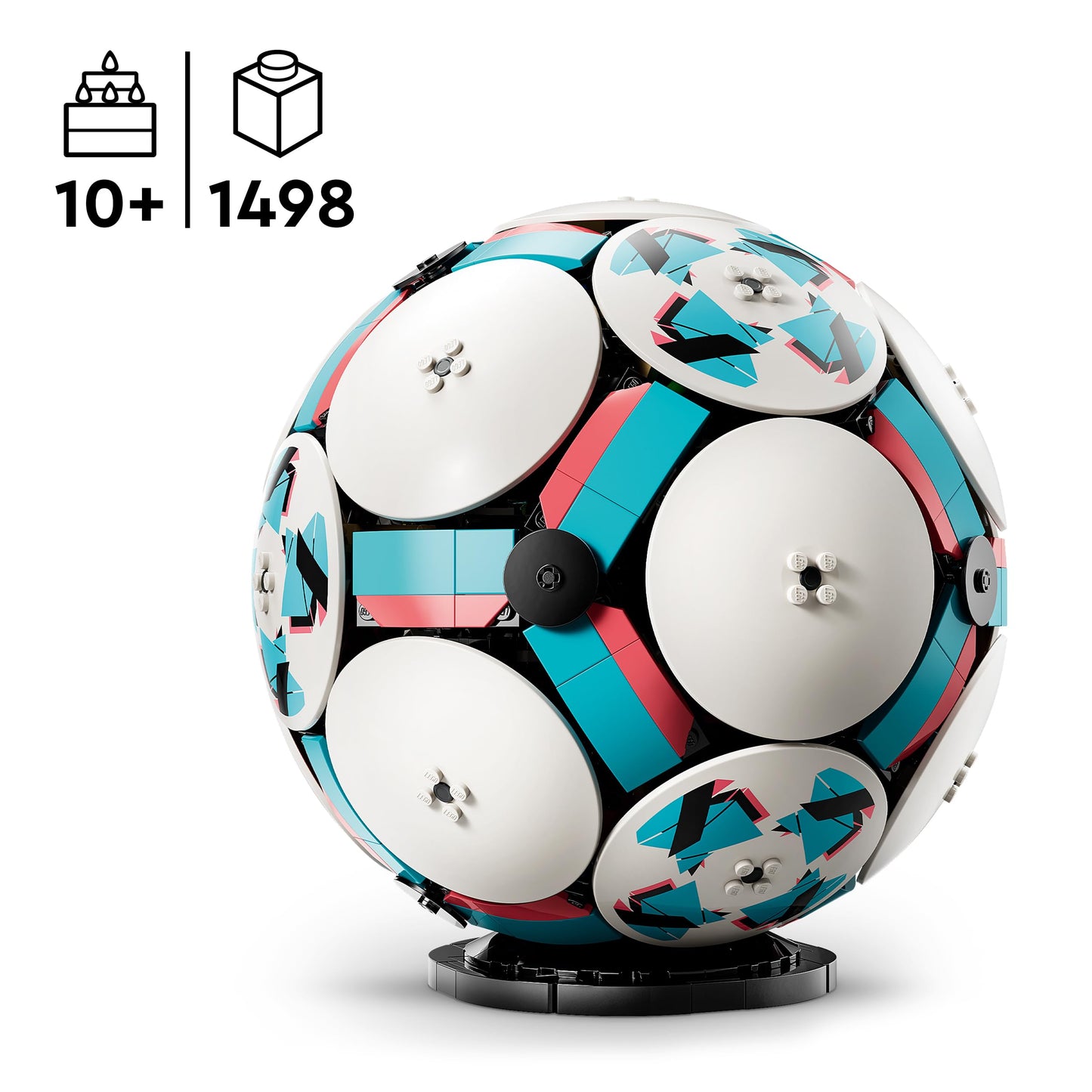 LEGO 43019 Editions Football Toy - 3D Display Model Kit with Interactive Miniature Stadium