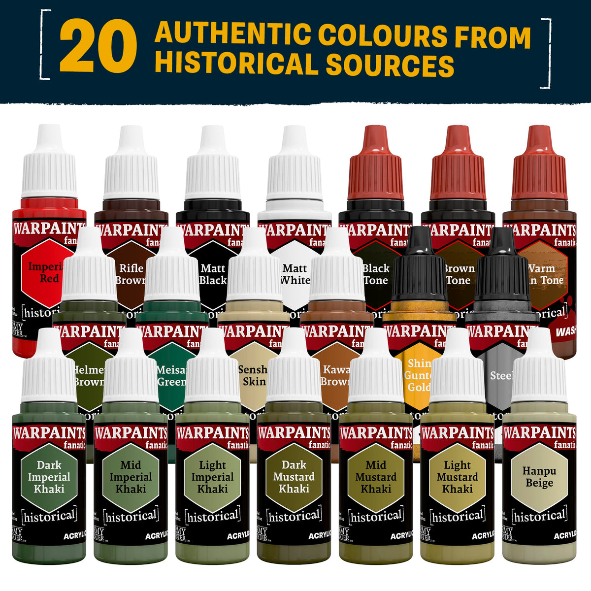 Historical : WWII Imperial Japanese - 20x18ml Acrylic Paints - The Army Painter
