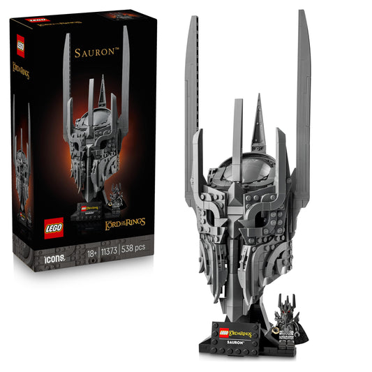 LEGO Icons The Lord of the Rings: Sauron's Helmet - Display Model Kit for Adults - incl. the One Ring & a Collectible Minifigure - DIY Gift Idea for Movie Fans - 11373