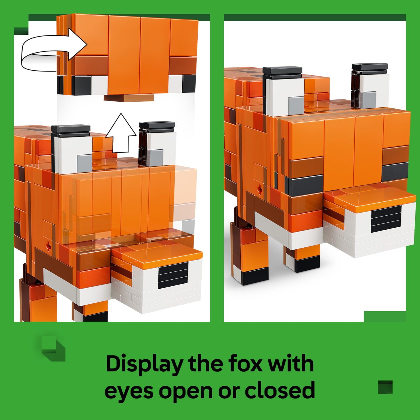 LEGO 21588 Minecraft The Fox Toy - 3D Puzzle Animal Figure with Accessories