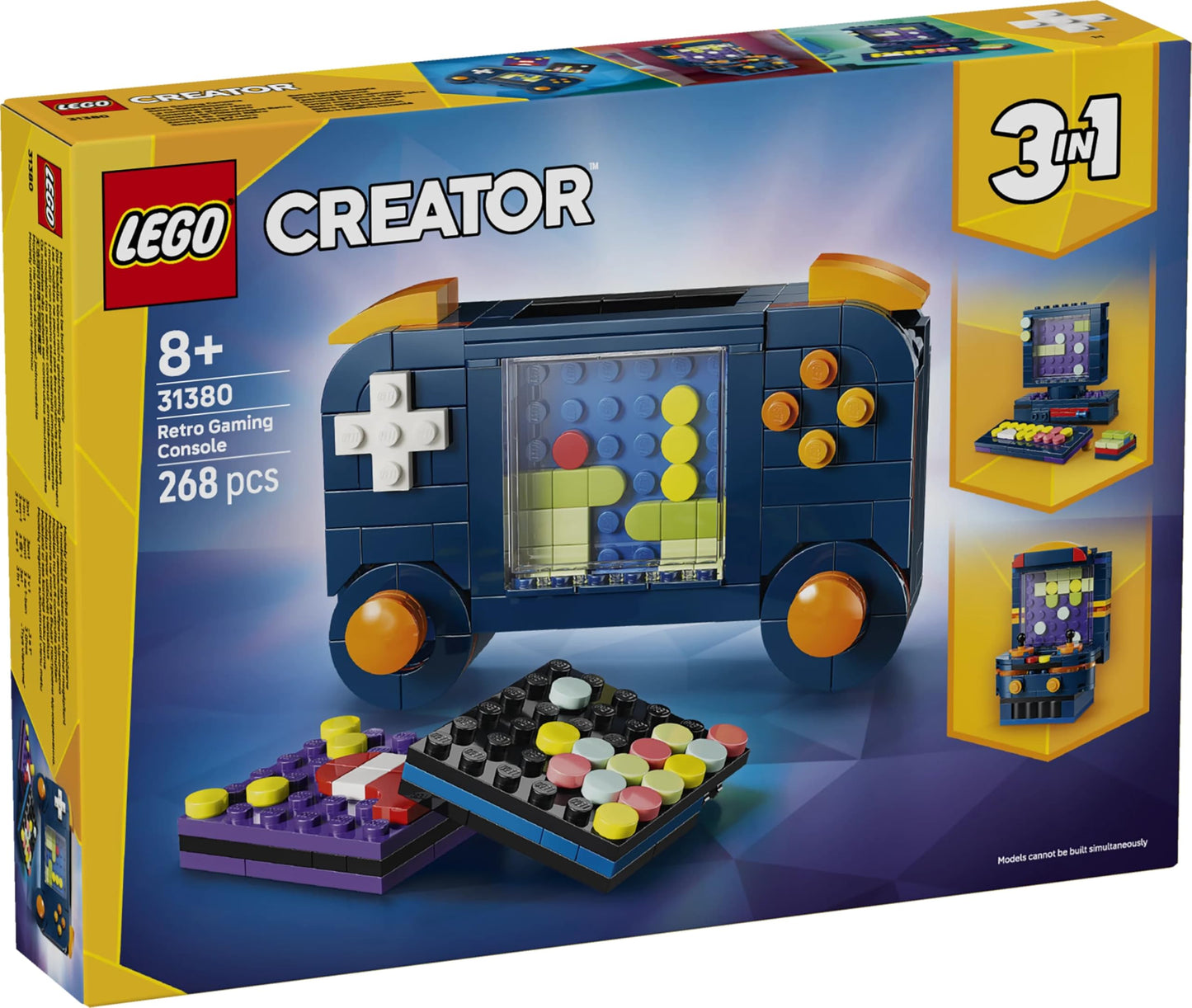 LEGO 31380 Creator 3-in-1 Retro Gaming Console - Transforms into an Arcade Machine or Computer w/Keyboard & Mouse