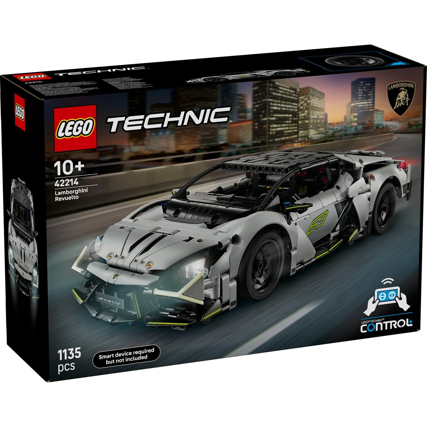 LEGO Technic 42214 Lamborghini Revuelto Super Sports Car Toy - Remote Controlled Car Model with Lights, Steering and a Rechargeable Battery Hub