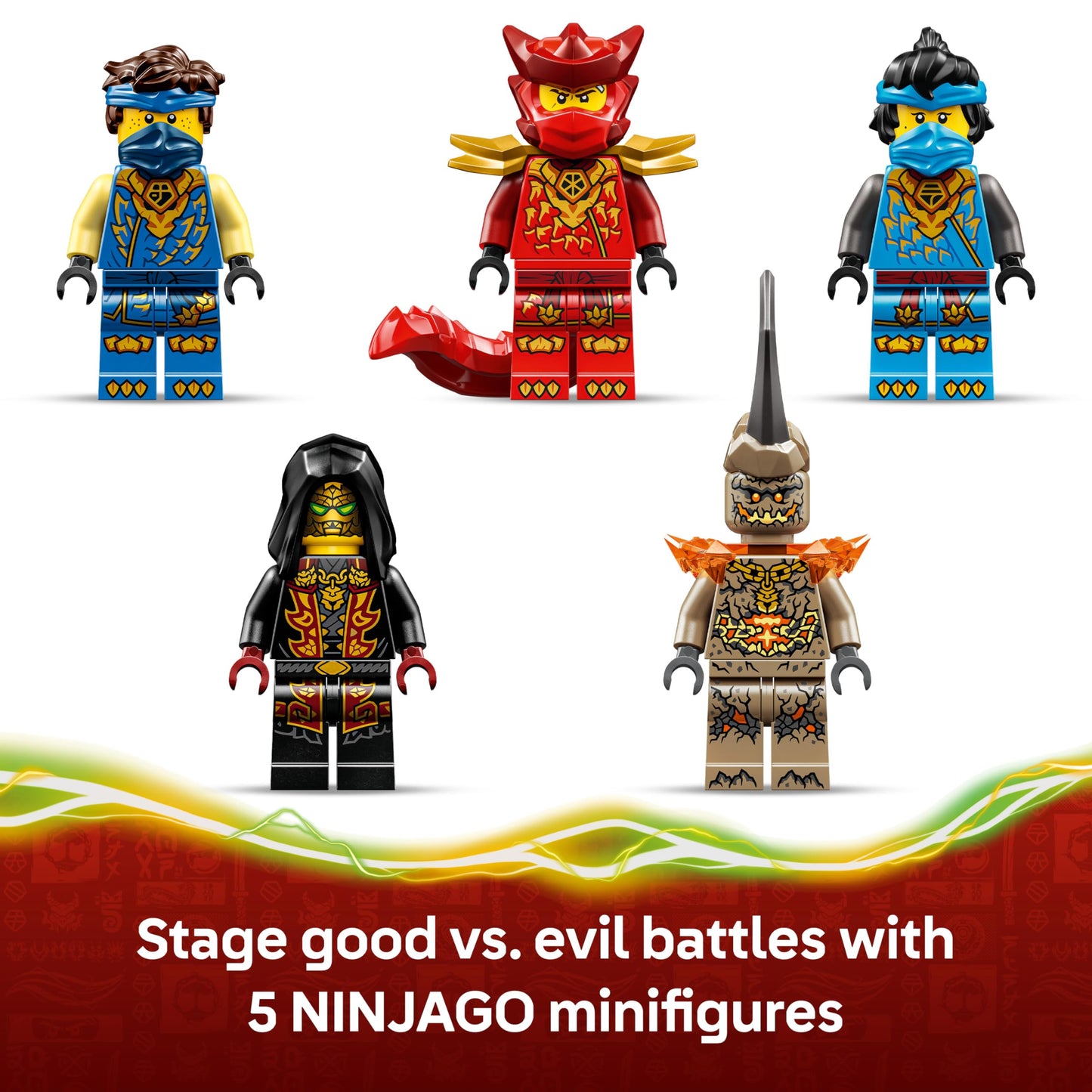 LEGO 71856 Ninjago 2in1 Jay's Transforming Car Toy - Ninja Truck w/ 5 Minifigures incl. Kai & Nya plus Shurikens & Swords