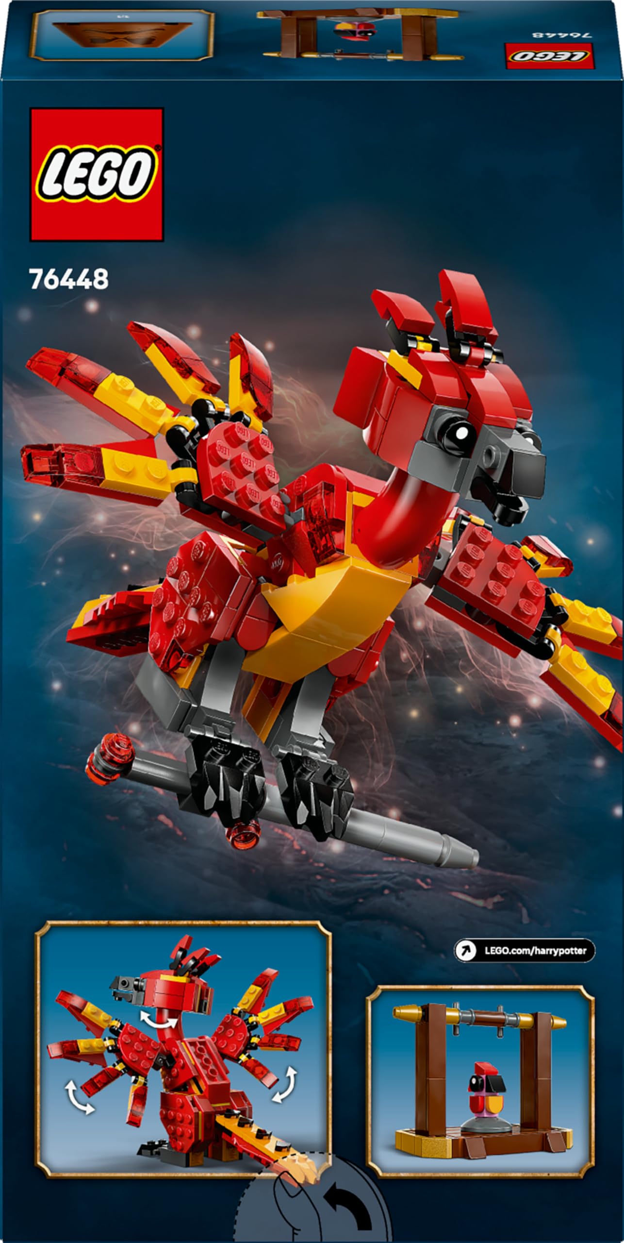 LEGO 76448 Harry Potter Fawkes : Dumbledore’s Phoenix - Incl. Sorting Hat & Sword of Gryffindor