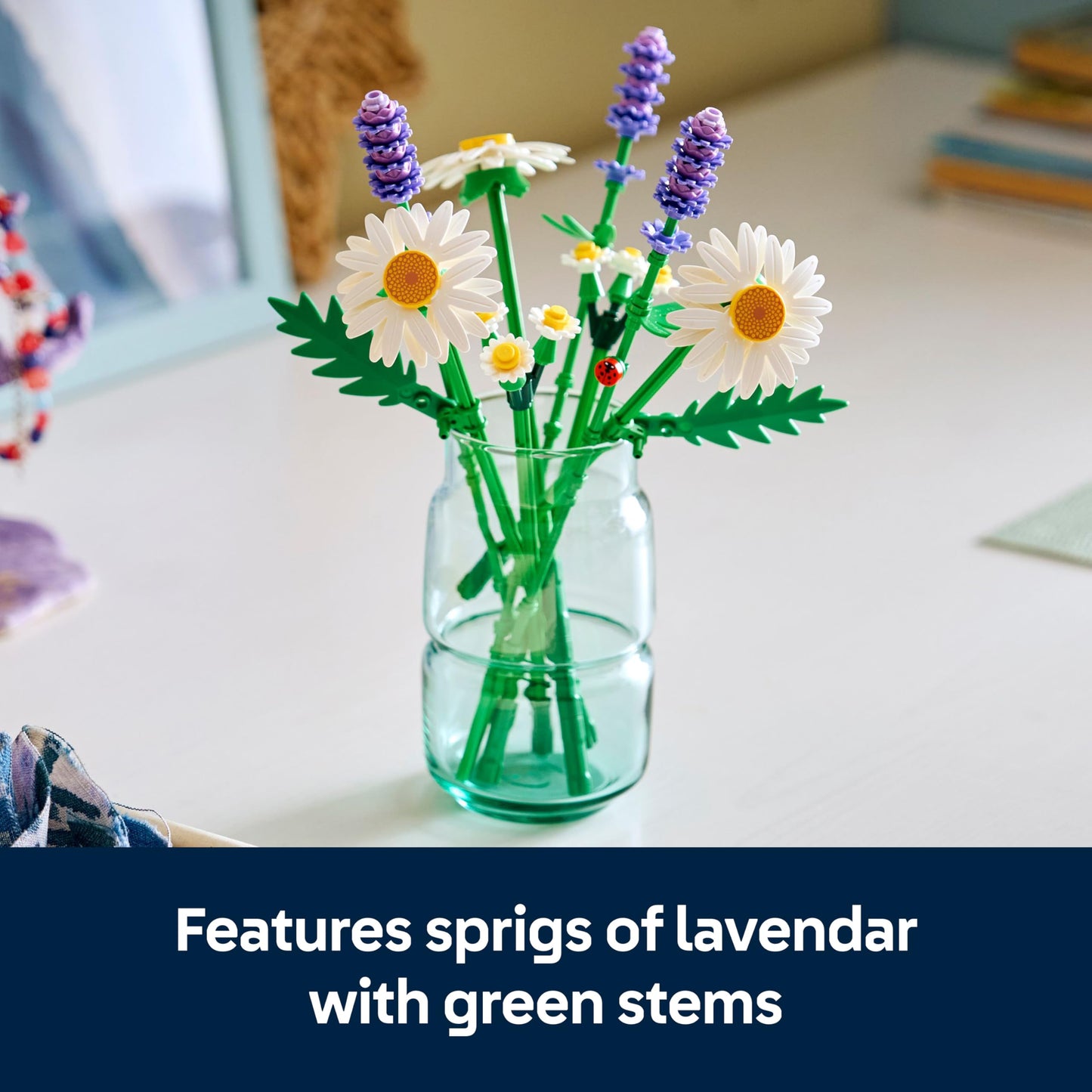 LEGO 11508 Botanicals Daisies - Artificial Flower Bouquet with Faux Daisies & Lavender