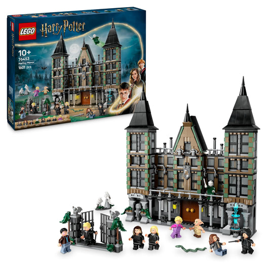 LEGO 76453 Harry Potter Malfoy Manor Set, Collectible Building Toy for Kids, Features 9 Character Minifigures Including Dobby