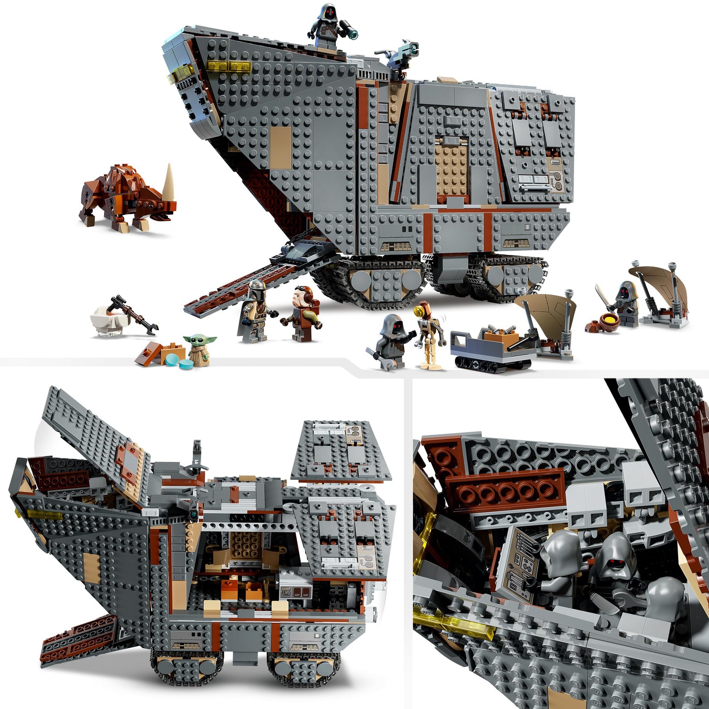 LEGO Star Wars 75453 Offworld Sandcrawler and Mudhorn with Grogu Figure & 5 Minifigures incl. The Mandalorian