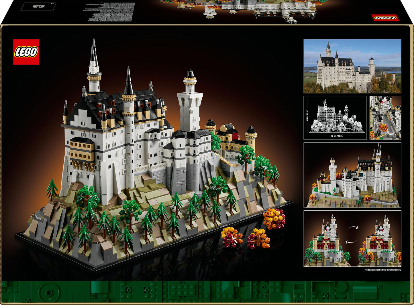 LEGO 21063 Architecture Neuschwanstein Castle - incl. Towers, Courtyards & a Detailed Interior