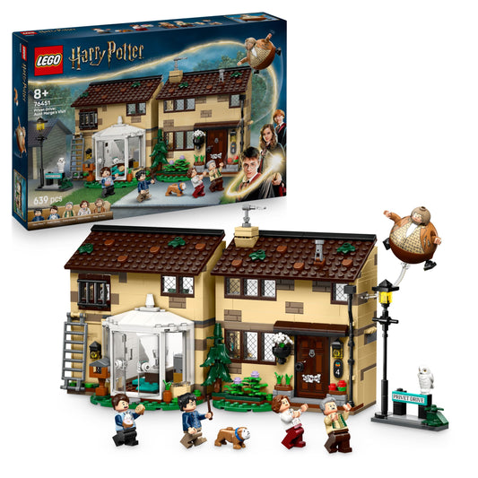 LEGO 76451 Harry Potter Privet Drive : Aunt Marge's Visit with 5 Minifigures & Inflated Aunt Marge Figure