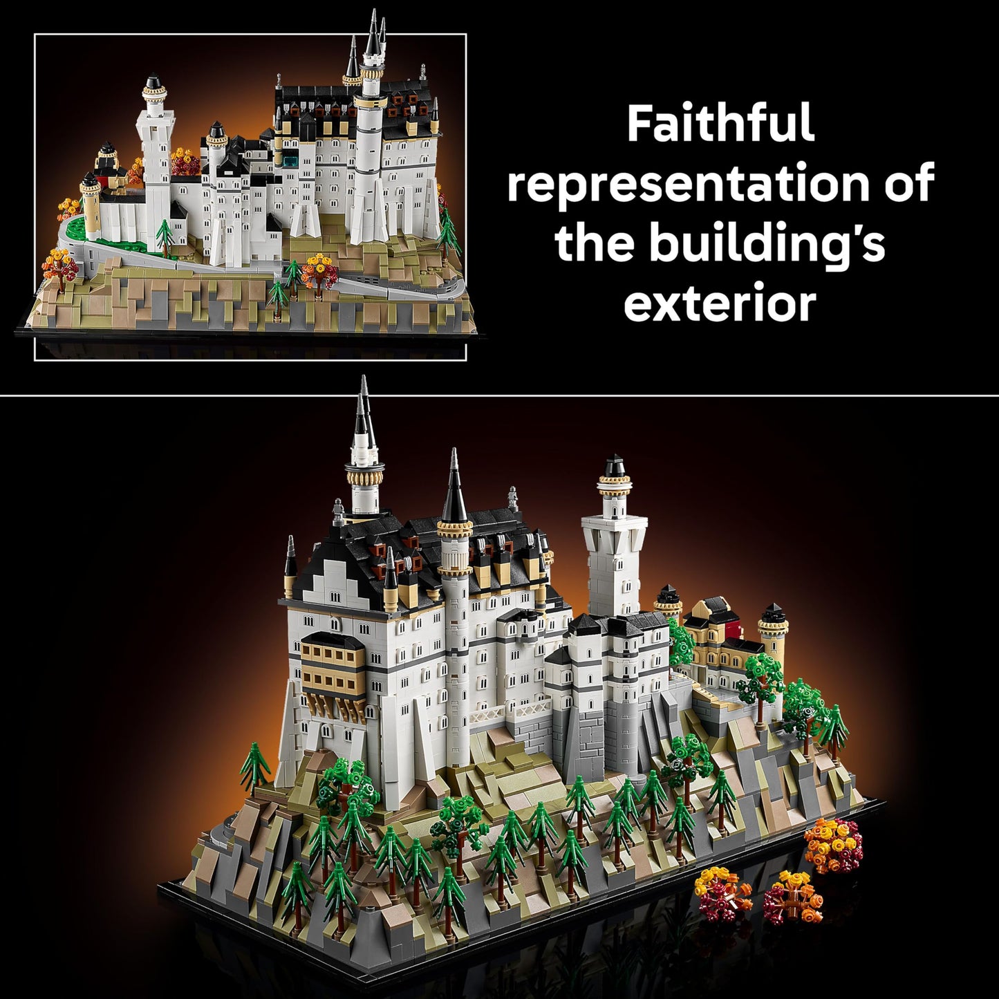 LEGO 21063 Architecture Neuschwanstein Castle - incl. Towers, Courtyards & a Detailed Interior
