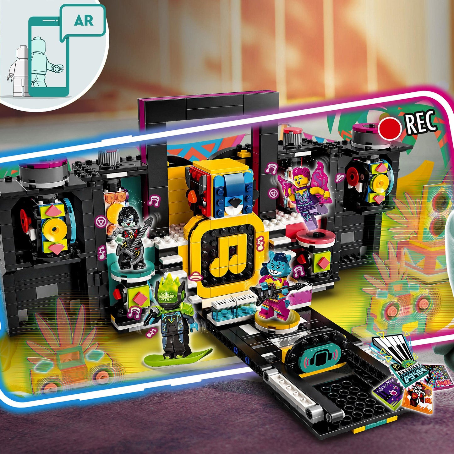 LEGO 43115 VIDIYO The Boombox BeatBox BeatBox Music Video Maker Musical Toy for Kids, Augmented Reality Set with App