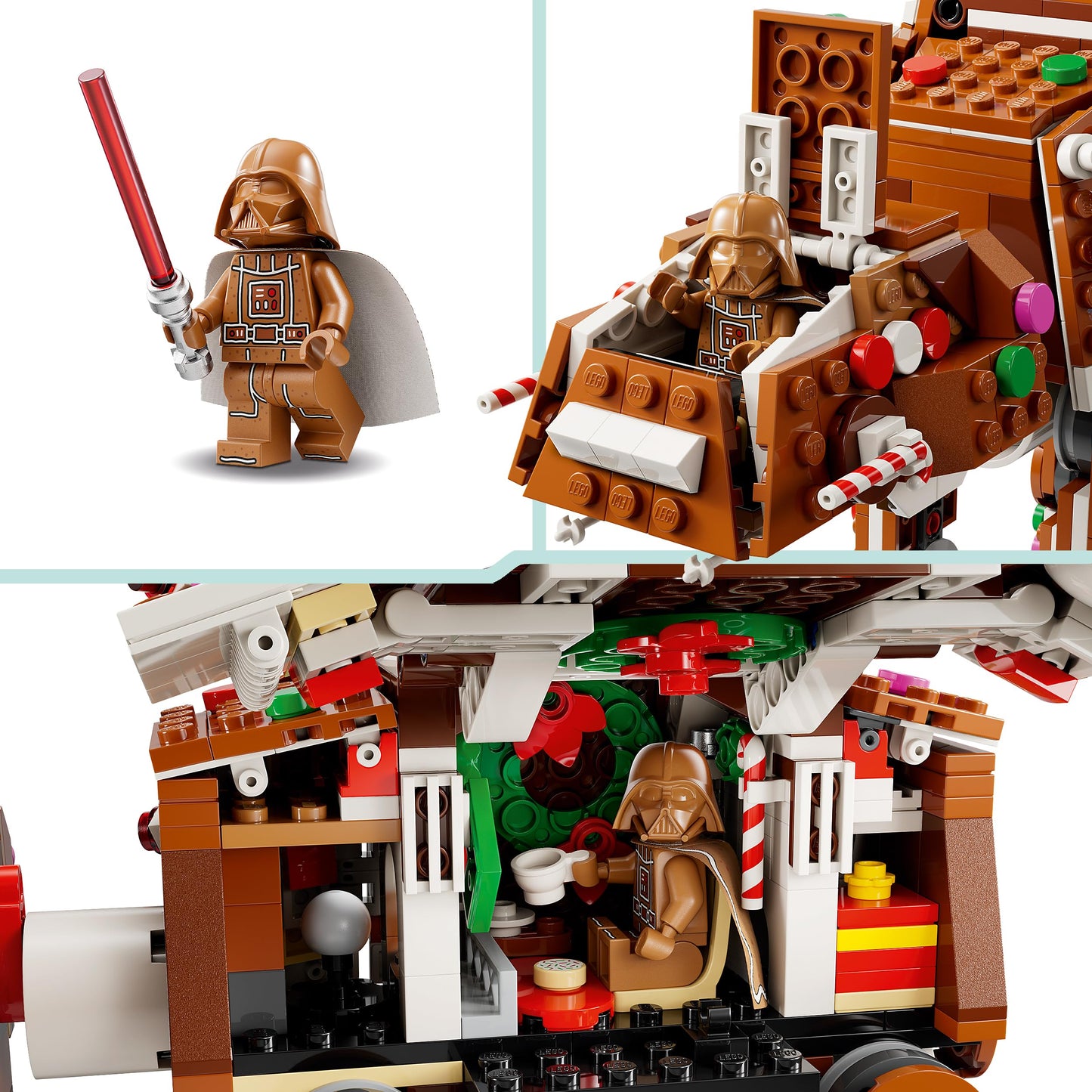 LEGO 40806 Star Wars Gingerbread AT-AT Walker incl. Darth Vader Minifigure with Lightsaber