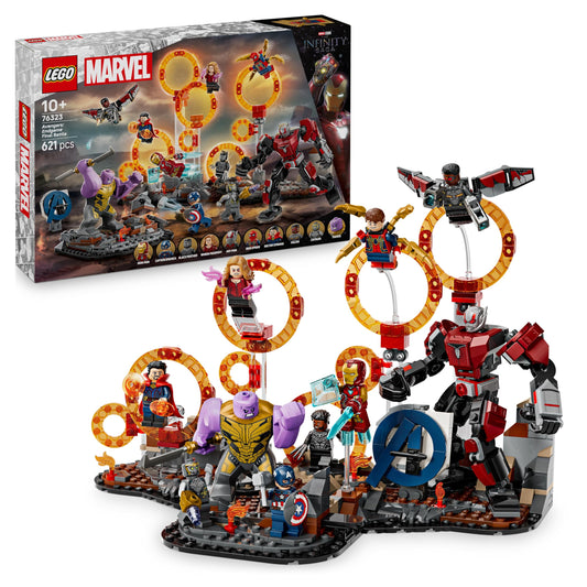LEGO 76323 Marvel Avengers : Endgame Final Battle Building Toy with a Thanos Figure, Ant-Man Mech & 9 Minifigures incl. Captain America, Black Panther, Iron Man & Doctor Strange