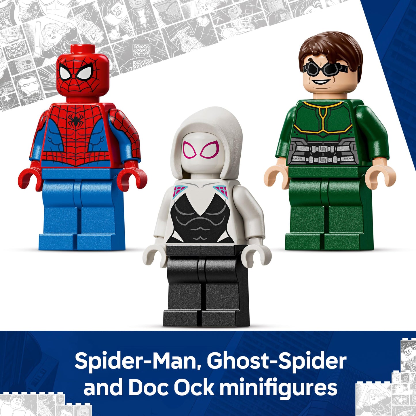 LEGO 76338 Marvel Mech Battle: Spider-Man vs. Doc Ock with 2 Action Figures, 3 Minifigures, Stud Shooters & Spider Slings
