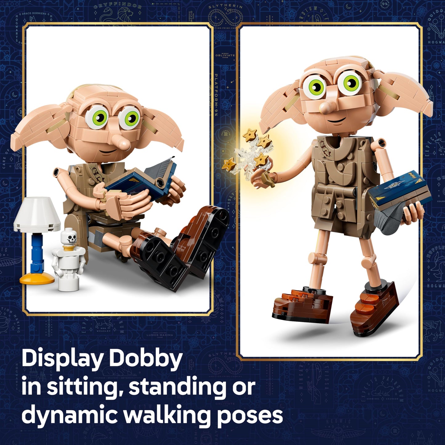 LEGO 76469 Harry Potter 2 in 1 Dobby the Free Elf Toy - Model Kit Transforms into a Kreacher Figure