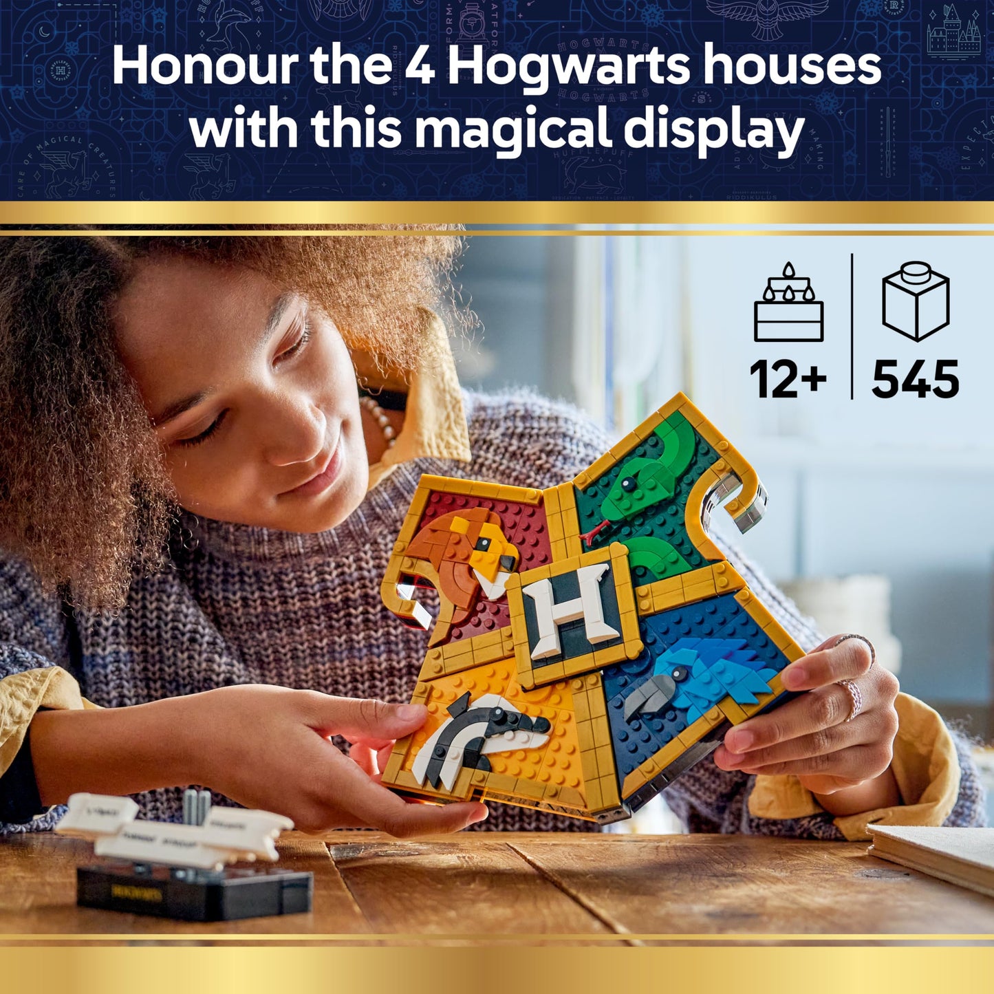 LEGO 76462 Harry Potter Hogwarts House Crest Toy - 3D Wall Art Model