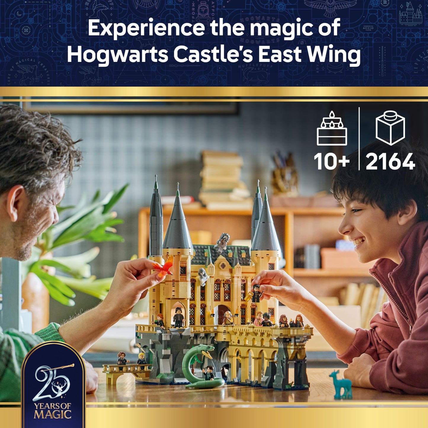 LEGO 76473 Harry Potter Hogwarts Castle: East Wing Toy - Miniature Model Kit with 13 Minifigures