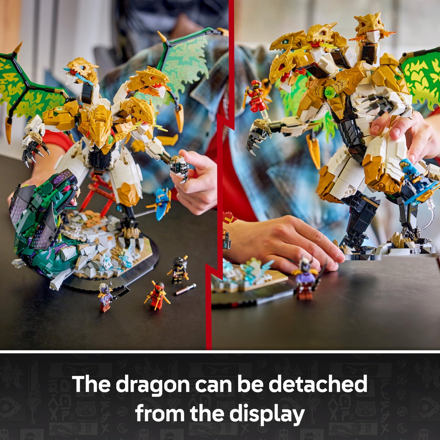 LEGO 71872 NINJAGO Ultra Dragon Battle Toy - 4-Headed Action Figure, Snake & 4 Minifigures w/Katanas