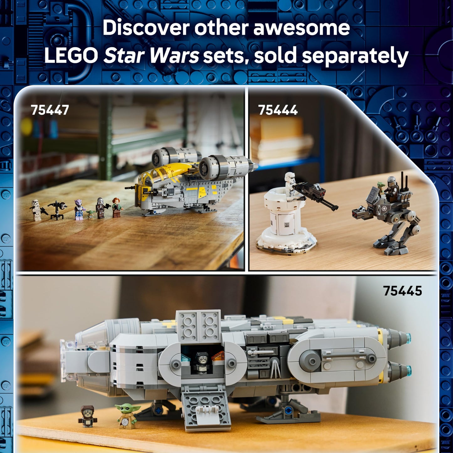 LEGO 75446 Star Wars Grogu (Mandalorian Apprentice) Toy - Display Figure Model Kit with Beskar Armour for Kids' Room Decor