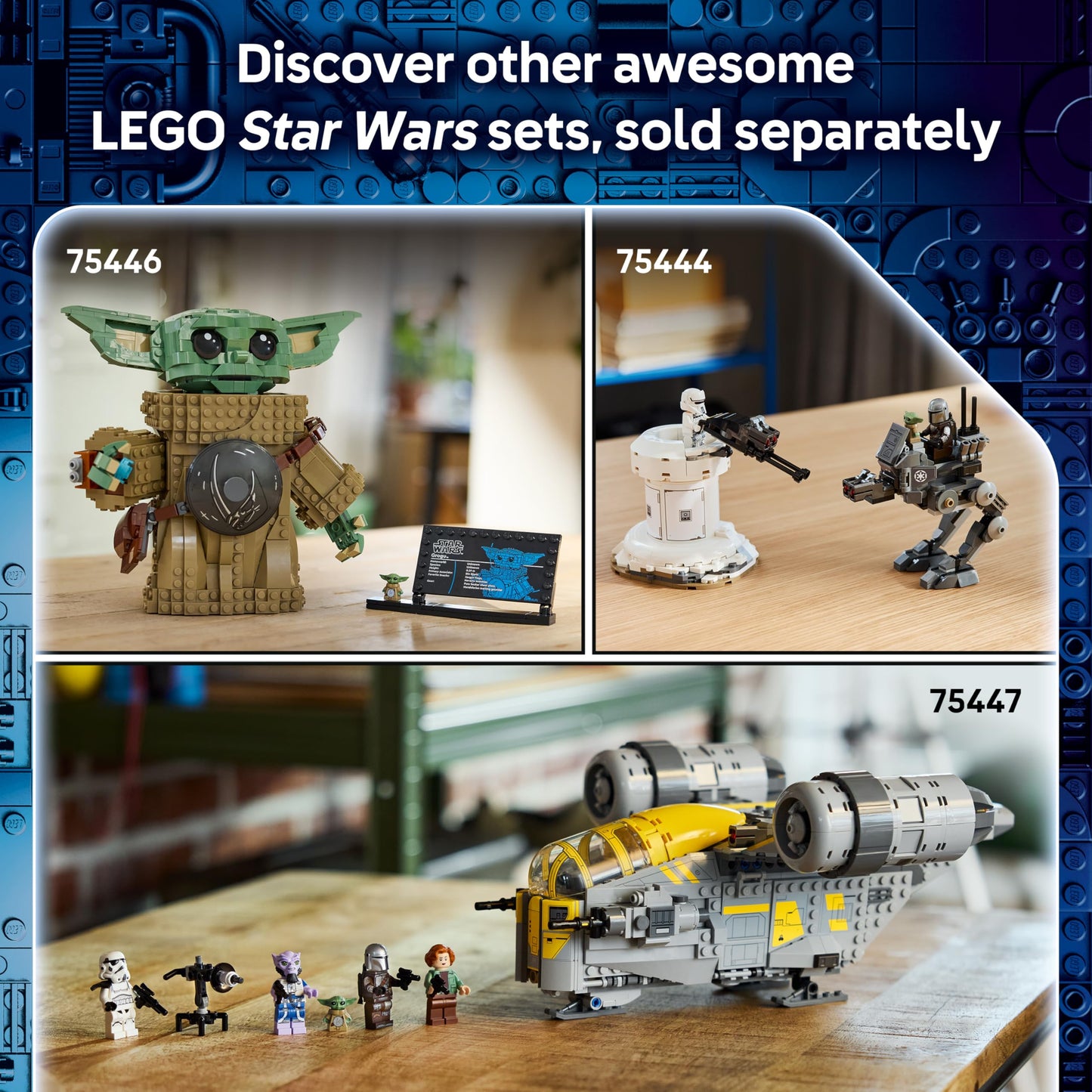LEGO 75445 Star Wars Anzellan Starship Toy - The Mandalorian and Grogu Model Kit with 3 Figures & a Droid Workshop