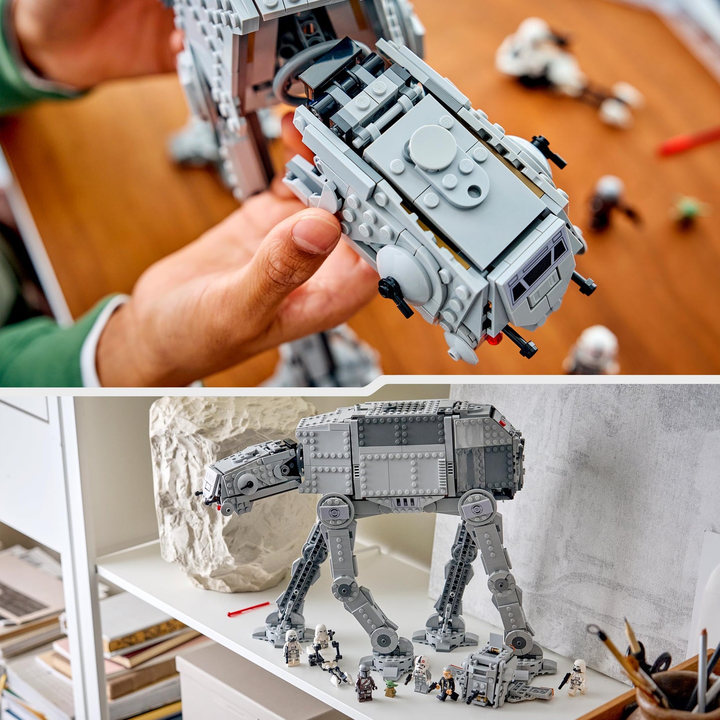 LEGO Star Wars 75454 Imperial Remnant AT-AT with INT-4 Toy - The Mandalorian and Grogu Model with Shuttle, Speeder Bike, 7 Minifigures