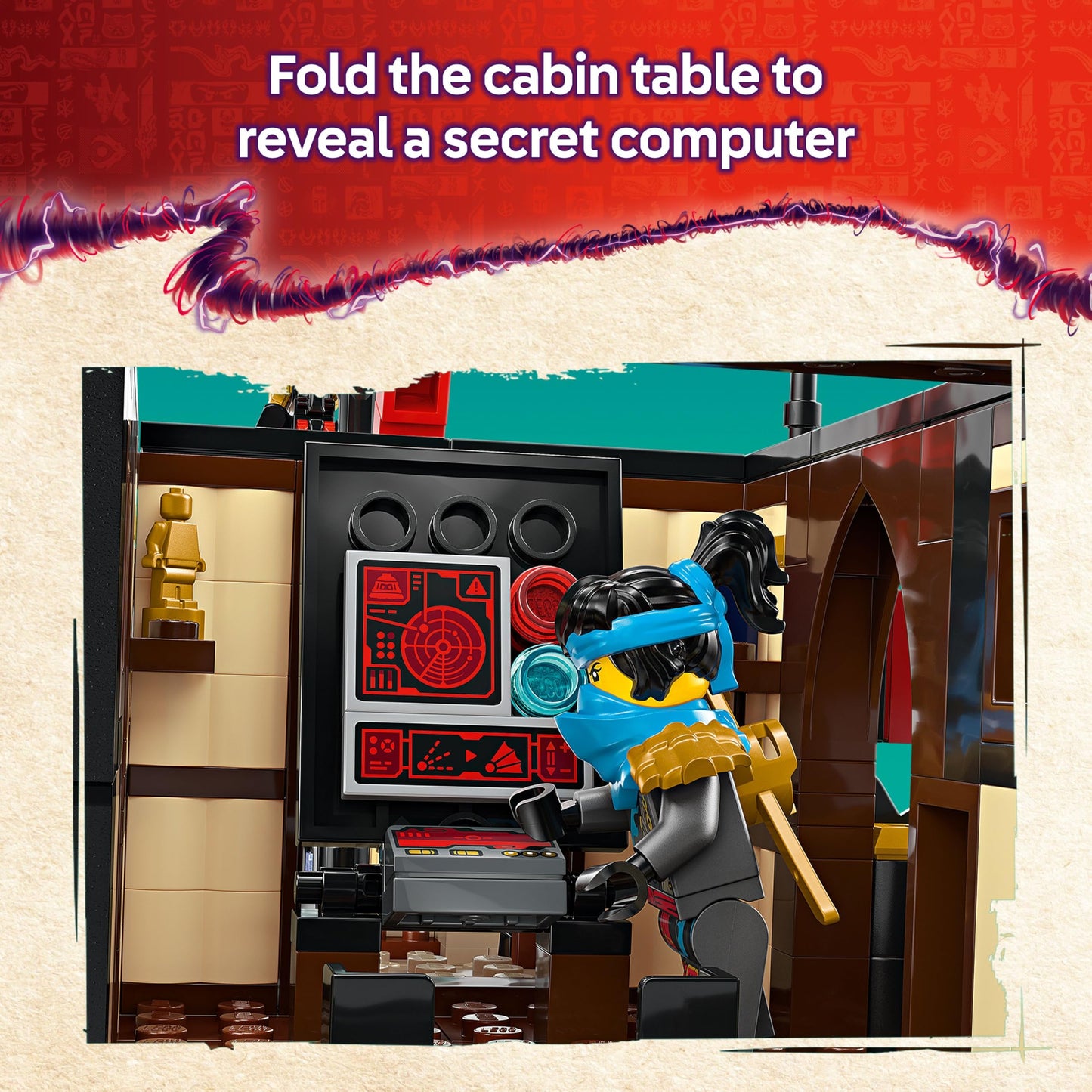 LEGO 71848 Ninjago The Temple Bounty with Movable Sails, plus 6 Minifigures Incl. Cole Zane & Nya