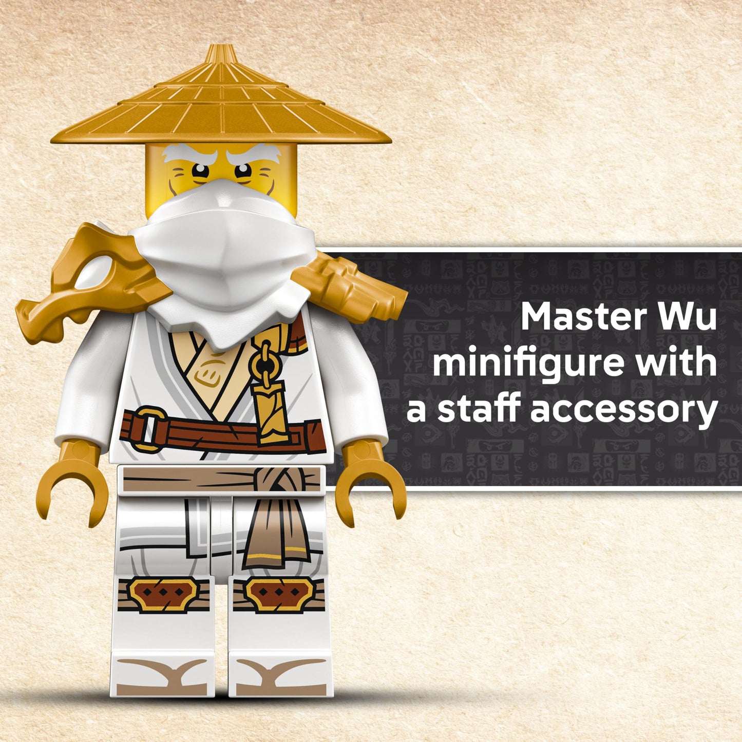 LEGO 71847 Ninjago The Guardian Dragon - Features a Posable Dragon Figure, Master Wu Minifigure & a Scenic Rock-Effect Display Stand