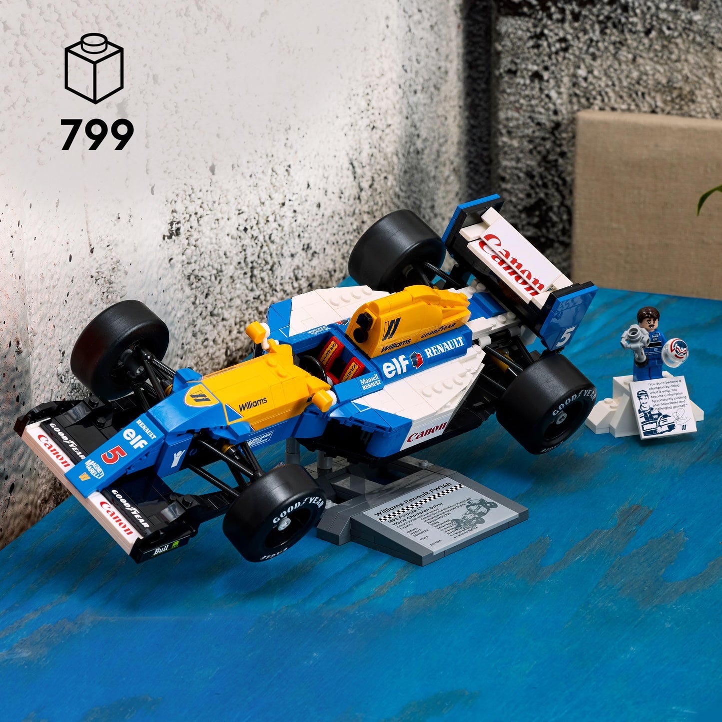 LEGO 10353 Icons Williams Racing FW14B & Nigel Mansell - F1 Car Model Set