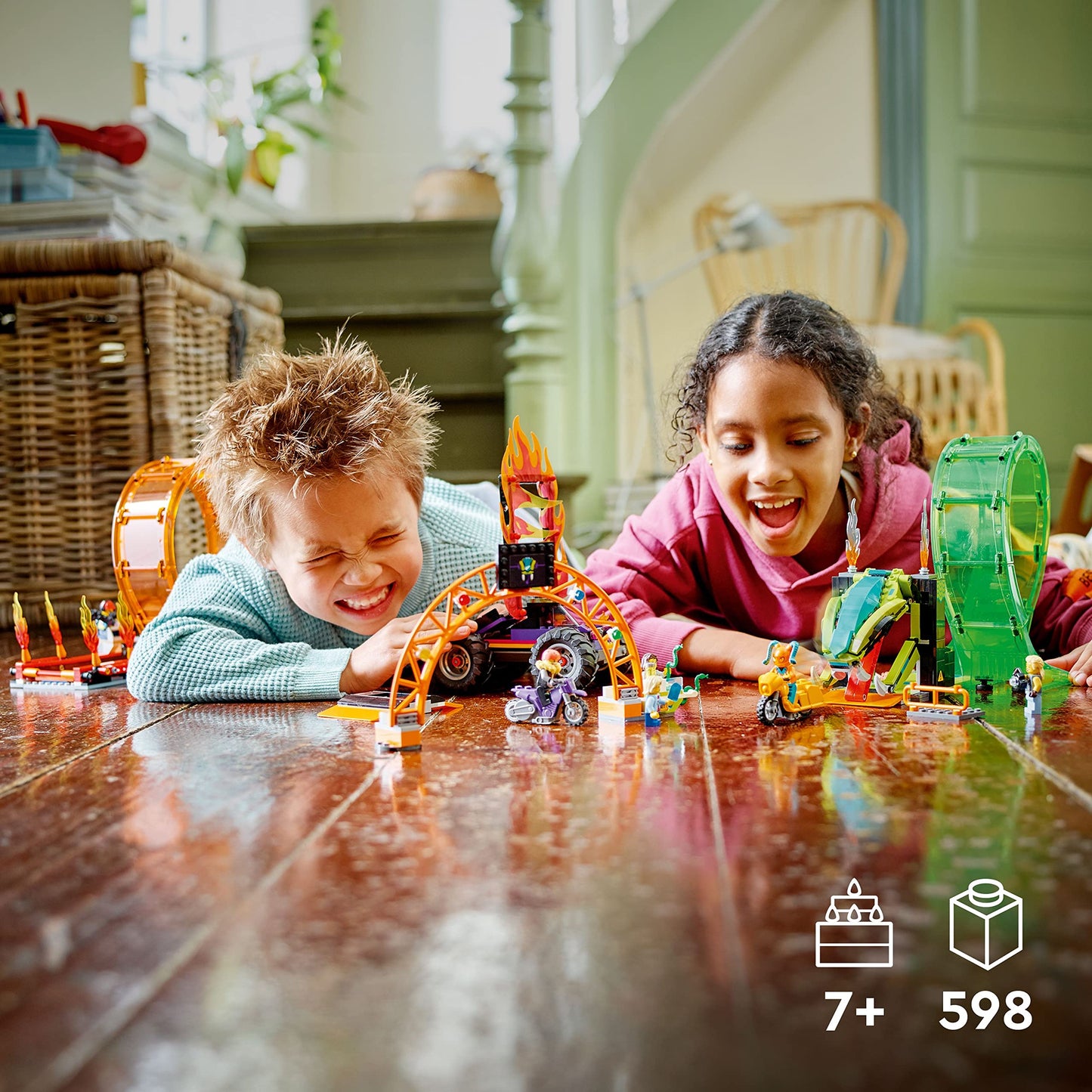 LEGO City Stuntz Double Loop Stunt Arena 60339 Building Toy Set for Boys, Girls, and Kids Ages 7+ (598 Pieces)