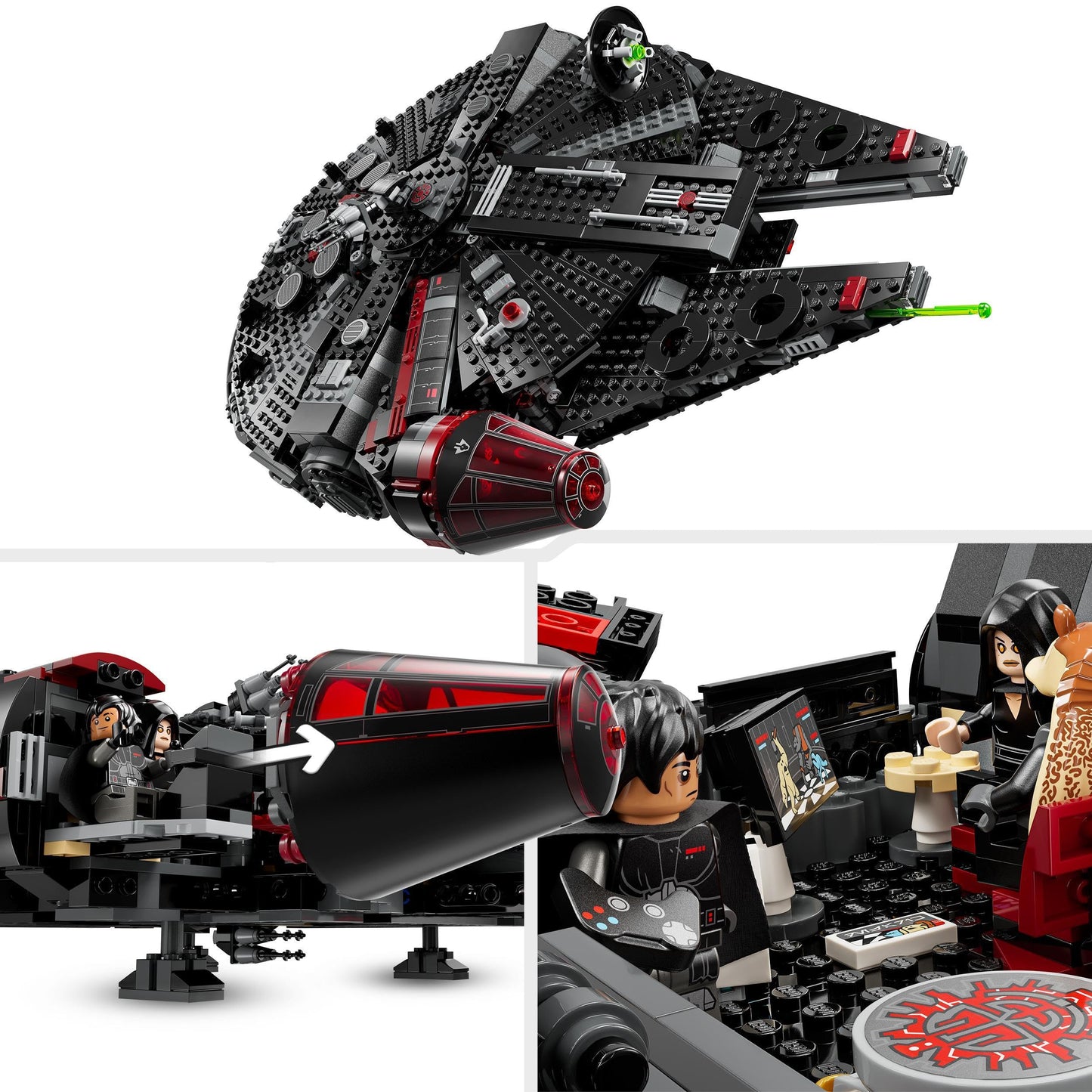 LEGO 75389 Star Wars The Dark Falcon Starship Set, Vehicle Building Toy for 10 Plus Year Old Boys & Girls, with 6 Minifigures Incl. C-3PO