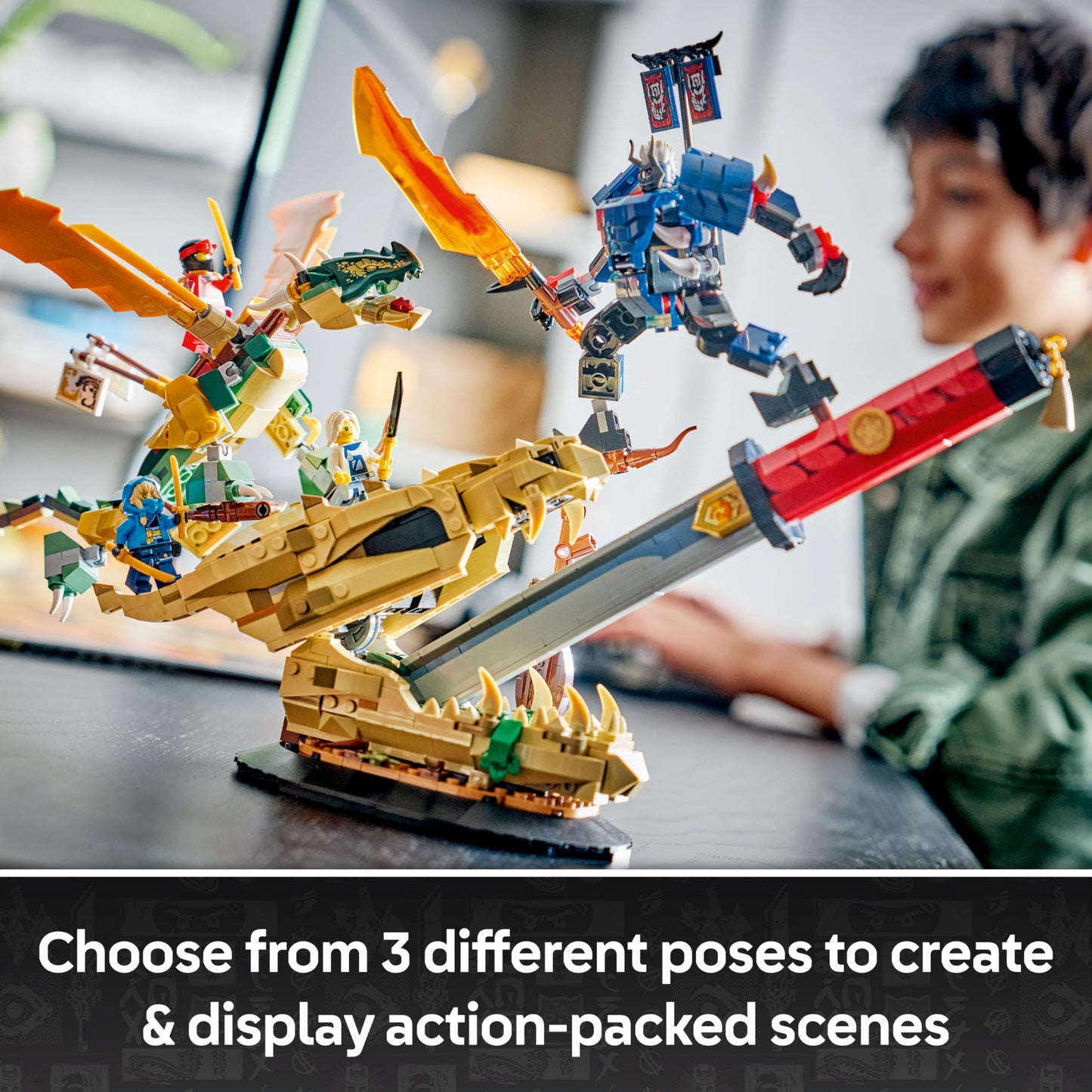 LEGO 71871 Ninjago Battle at the Dragon's Blade incl. Dragon, Mech Action Figure & 4 Minifigures w/Katanas