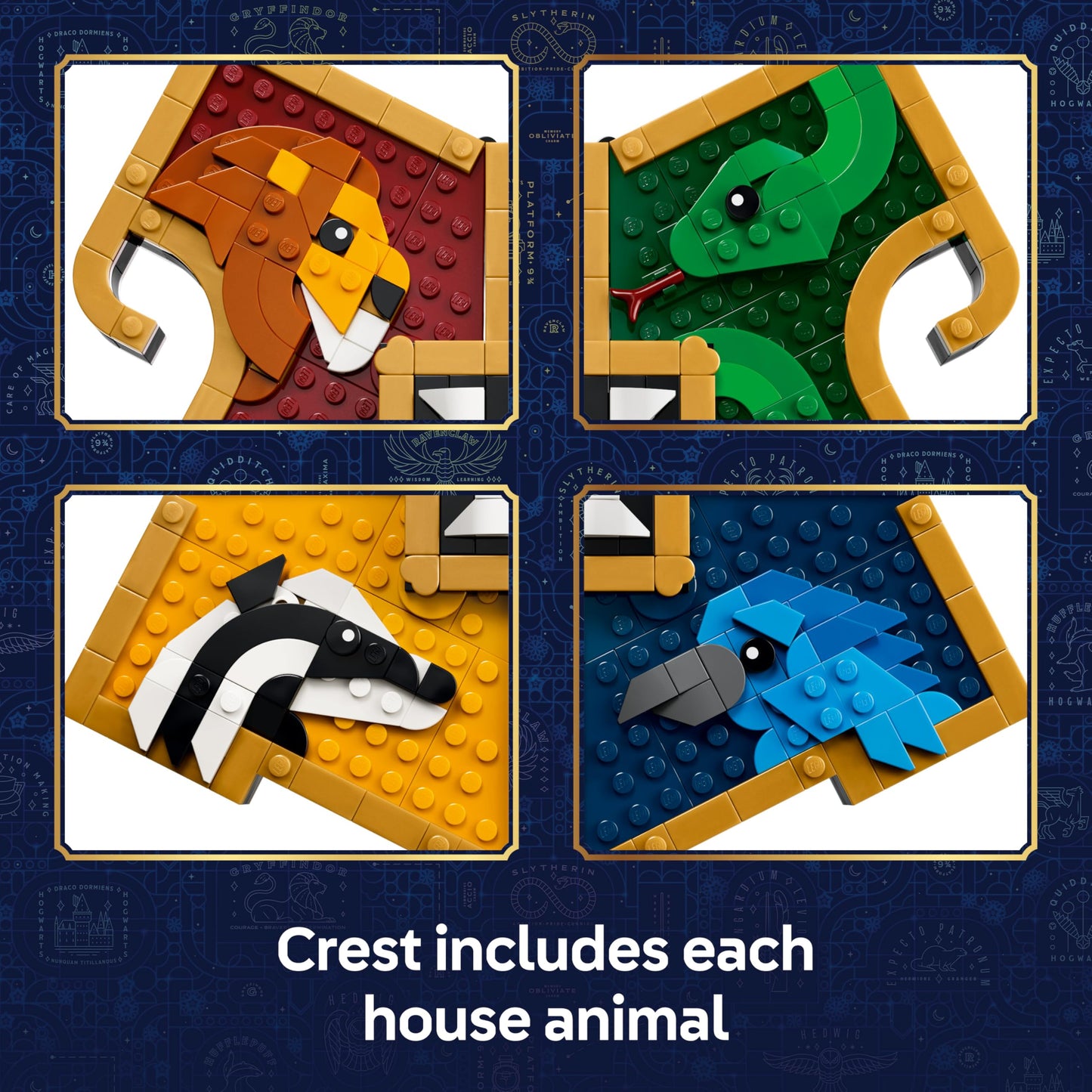 LEGO 76462 Harry Potter Hogwarts House Crest Toy - 3D Wall Art Model