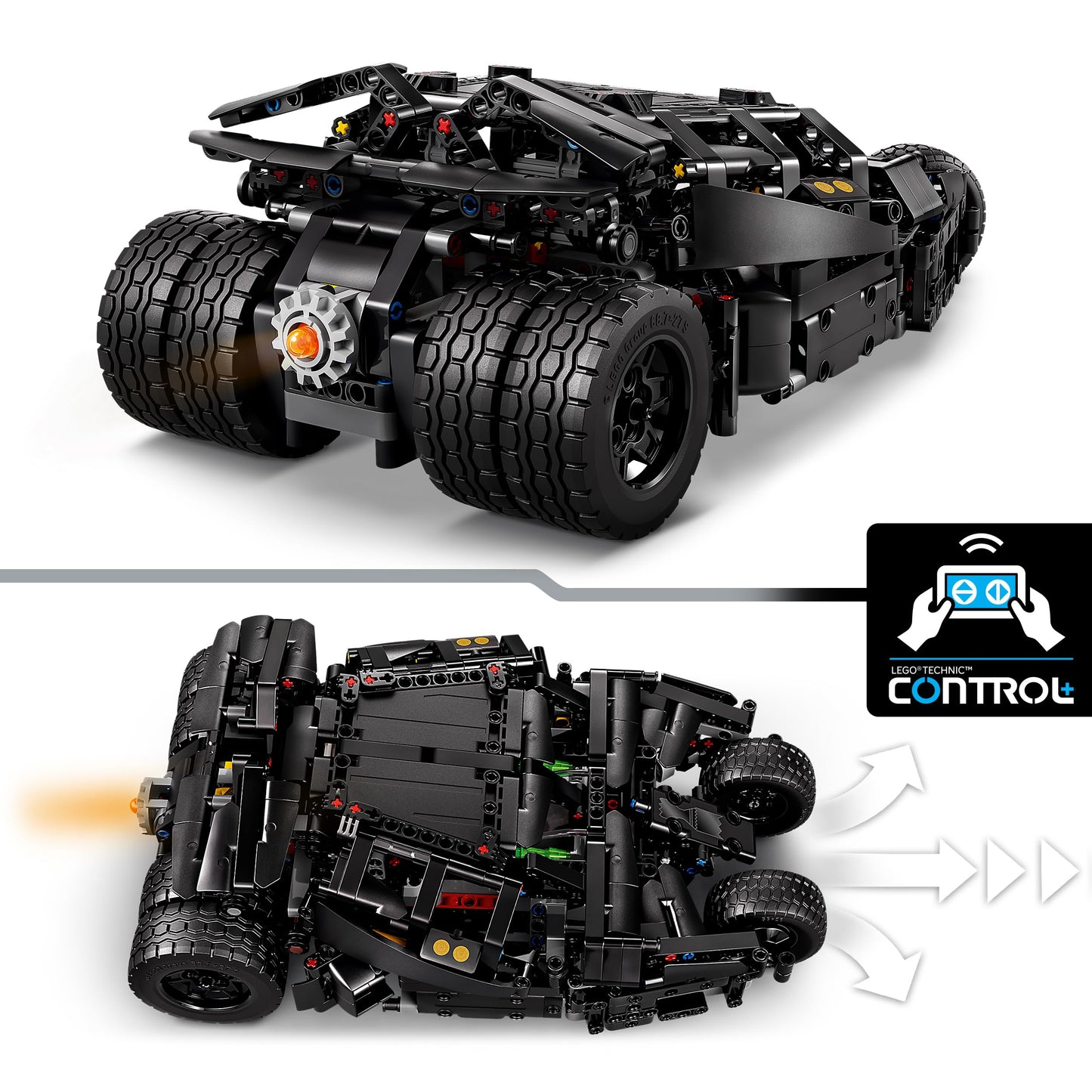 LEGO 42239 Technic Batmobile Tumbler - Remote Control Car Toy - Batman Model Kit with Working Steering & Lights