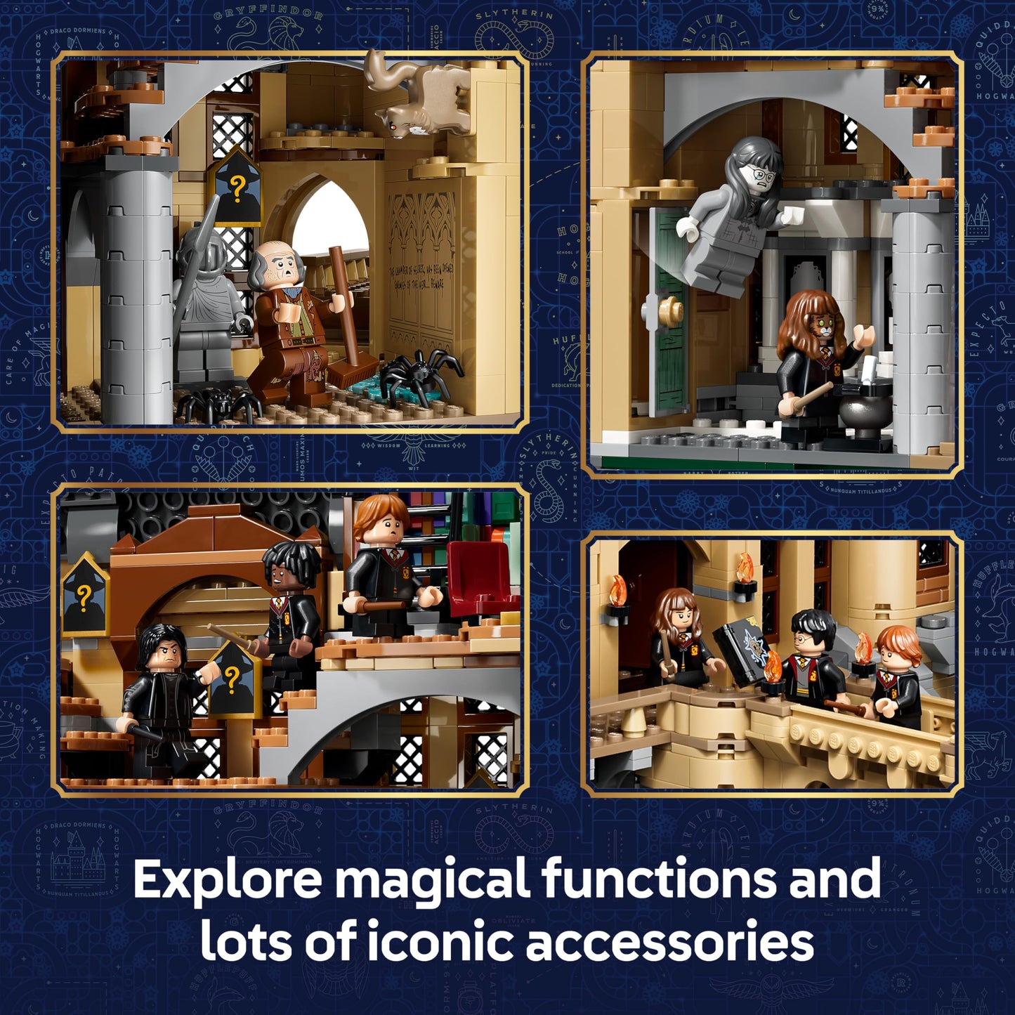 LEGO 76473 Harry Potter Hogwarts Castle: East Wing Toy - Miniature Model Kit with 13 Minifigures