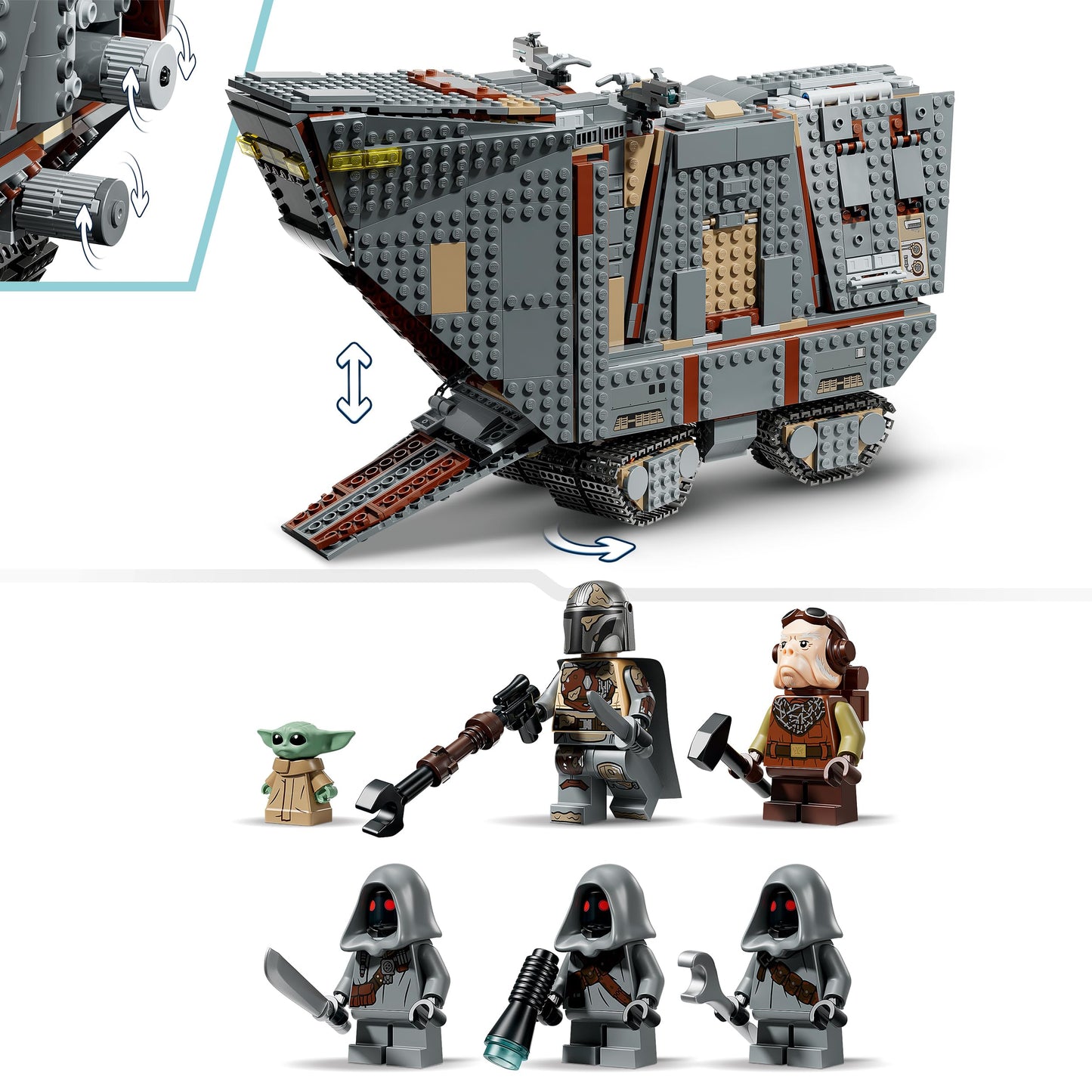 LEGO Star Wars 75453 Offworld Sandcrawler and Mudhorn with Grogu Figure & 5 Minifigures incl. The Mandalorian