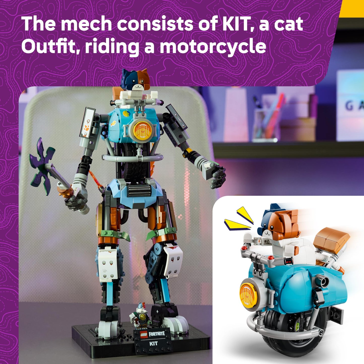 LEGO 7781 Fortnite KIT Toy - Interactive Figure w/Power Claw Pickaxe & Spinning Wheel