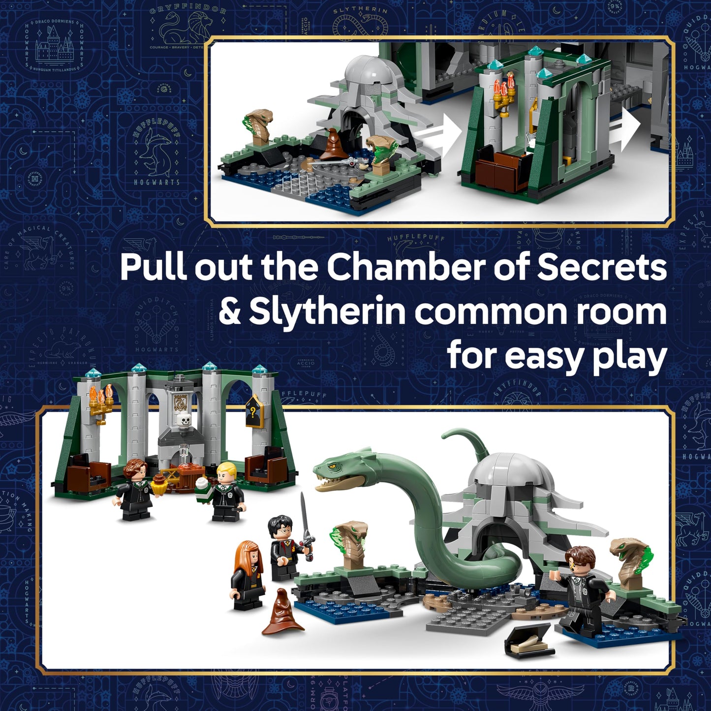 LEGO 76473 Harry Potter Hogwarts Castle: East Wing Toy - Miniature Model Kit with 13 Minifigures